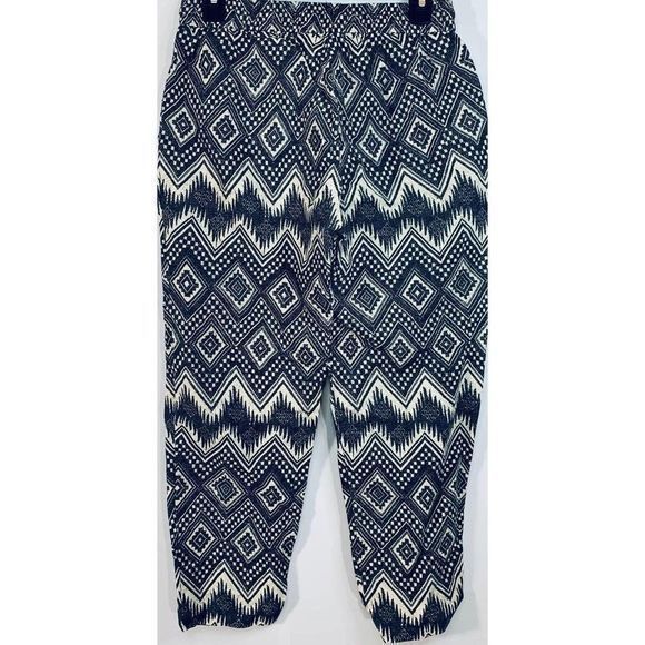 J Crew Women Elastic Drawstring Ivory Navy Size 4‎ - Picture 2 of 5